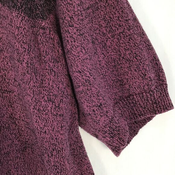 Woman Within 2x Sweater Dress Womens 26/28 Wine Burgundy Ombre Midi - Picture 4 of 14